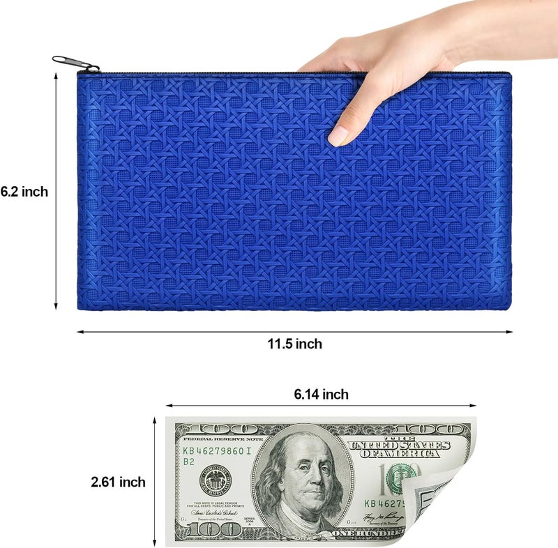 Wteehn 2pack Money Bag, Cash Zipper Pouch, Bank Bags, Cash Wallet, Cosmetic Receipts Coins Small Tools Organizing Storage Bag - Image 2